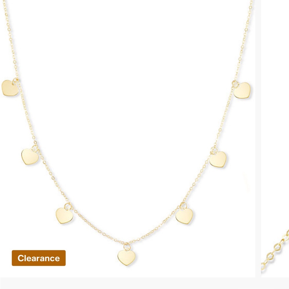 Gold Heart Charm Necklace